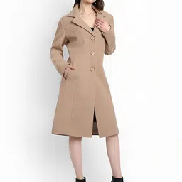 lime n lemon Tweed Solid Coat For Women image 4