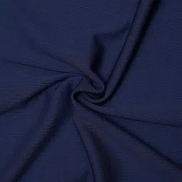 n and j Men Solid Polo Neck Polyester Navy Blue T-Shirt image 2