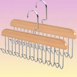 vayx 8-Hook Wood Rack – Headgear Handbag & Blouse Wooden Shirt Pack of 2 Hangers For Shirt-picture-23