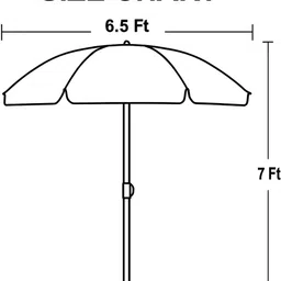 rainpopson Heavy Duty Garden Umbrella 7Ft Windproof Waterproof Sun Shade Umbrella image 5