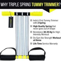 arti corporation Triple (3 Springs) Pull Reducer Waist Trimmer Body Toner Abs Exerciser Ab Exerciser image 2