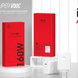 DVJ 160 W SuperVOOC Wall Charger for Mobile with Detachable Cable-image-52
