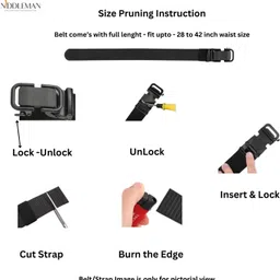 niddleman Men Casual Beige Nylon Belt image 2