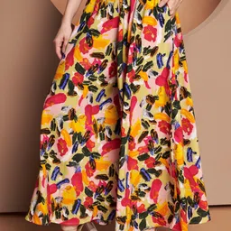 Women Relaxed Pink Polyester Trousers-image-3