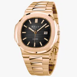 sylvi SYLVI-1520-URBANE Analog Watch - For Men Urbane Rose Gold Stainless Steel Strap Watch for Men image 4