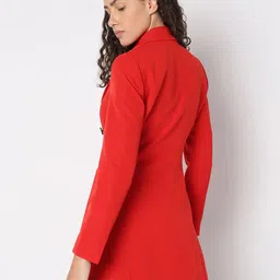 vero moda Women Solid Double Breasted Casual Blazer image 2