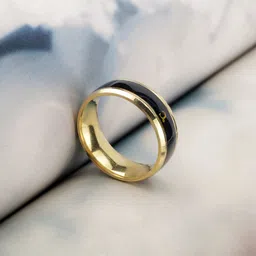 Best Valentine Gifts: Thrillz Fashioable Smart Sensing Temperature Degree Celsius Display Changing Ring Stainless Steel Titanium Plated Ring Stainless Steel Ring image 3