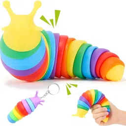 coolcold Toys for Kids | Slug Fidget, Kids Toys for 2-5 Years | with 1 pcs Slug Keychain-picture-28