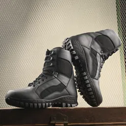 alfatoe GENUINE Leather Combat Tractical Army Boot S/DMS SHOE/ BIKER BOOT/TREKKING BOOTS Boots For Men-picture-22