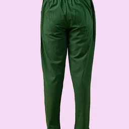 saav Women Regular Fit Green Cotton Blend Trousers image 2