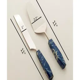 august collectives Blue stainless steel (Set of 2) Knive set image 3