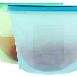 newvent Food Grade Fresh Protected Zip-Lock -1 LTR -Set of 2 Pack of 2 Grocery Bags-picture-33