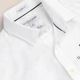 u.s. polo assn. Men Regular Fit Solid Cut Away Collar Casual Shirt image 2