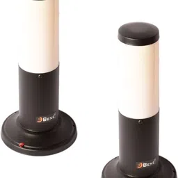 bene Benjamin Bollard 32 cm (Milky, Black, Pack of 2) Post Light Outdoor Lamp-picture-10