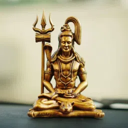 artarium Lord Shiva Brown Resin Idols image 1