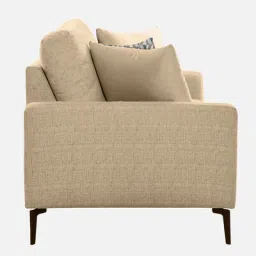 casacraft from pepperfry Portland Fabric 3 Seater Sofa in Cream Colour image 5