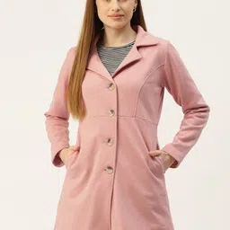 brinns Polycotton fleece Solid Coat For Women-picture-26