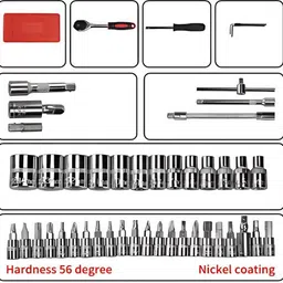 feemie 46 In 1 Pcs Tool Kit & and Socket ,Hand Combination Screwdriver Set Combination Screwdriver Set image 4