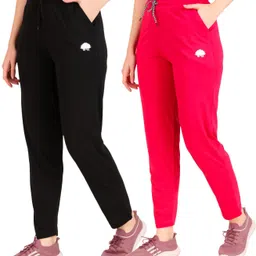 Pack of 2 Women Solid Black Track Pants-image-61