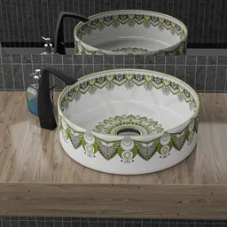 flipkart smartbuy Moroccan Premium Ceramic Counter top basin (15X15X5 INCH) 6658 smart Table Top Basin image 2