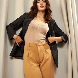 stylecast x kassually Women Solid Single Breasted Casual Blazer image 4