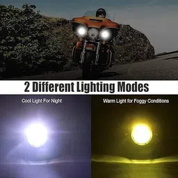 wroxter LED Fog Lamp Unit for Bajaj, Hero, Honda, KTM, Mahindra, Royal Enfield, Suzuki, TVS, Yamaha Universal For Car image 5