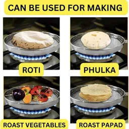 nemi Papad Jali / Roti Roaster Pulka Jali for Gas Stove (8 Inch Diameter) Strainer image 5