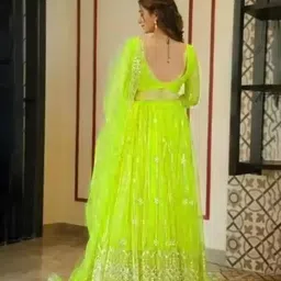 emmanuel Bandhani, Embroidered Semi Stitched Lehenga Choli image 3