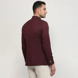 raymond Men Solid Mandarin Formal Blazer image 4