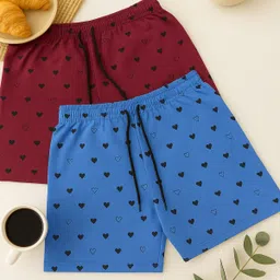 priyanka fashion Pack of 2 Printed Women Multicolor Regular Shorts-picture-28