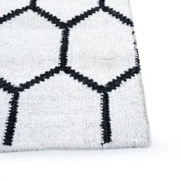 jaipur rugs Ivory Geometrical Wool and Viscose 5 ft X 8 ft Flat Weaves image 5