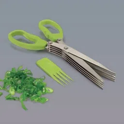 jynvora 5 Blade Durable Stainless Steel Kitchen Veg Chopping Cutter Scissor Scissors-picture-22