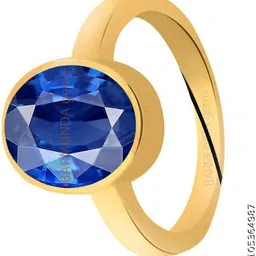 vishvma 9.25 Ratti Neelam Gemstone Ring With Lab Certified Brass Ruby Brass Plated Ring-picture-28