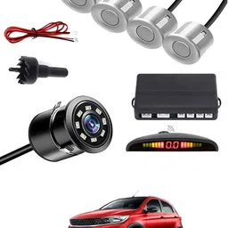 zplus Car Parking Sensors - Set of 4 with Reverse Parking Camera (Silver)-268 Safety of Passengers/Car One Alarm Kit-2178 Parking Sensor-picture-28