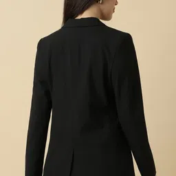 allen solly Women Solid Single Breasted Formal Blazer image 3