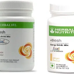 herbalife Afresh Energy Drink Mix Ginger and Elaichi Flavor 50 GM in Pack of 2 Energy Drink-picture-42