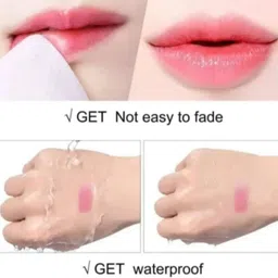 pink cheeks Heart Lip Gloss Duo - Cute Earbuds Case, High-Shine & Moisturizing Lip Color Set image 2