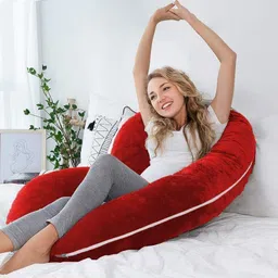 wild mint ultra soft c shaped pregnancy pillow Microfibre Solid Pregnancy Pillow Pack of 1 image 4