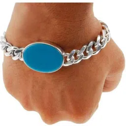 omaya jewels Silver Crystal Silver Bracelet-picture-10