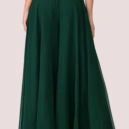 kvish Women Relaxed Green Georgette Trousers image 4