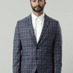 indian terrain Men Checkered Single Breasted Casual Blazer-picture-14