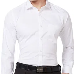 park avenue Men Slim Fit Solid Formal Shirt image 1