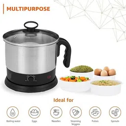 shatak SMEK-1.2 LTR. Multipurpose Kettle|Stainless Steel body & Automatic Shut-off Multi Cooker Electric Kettle image 3