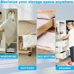 blend buzz vacuum bags for storage clothes quilts pillows waterproof airtight travel Travel Storage Vacuum Bags image 3