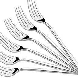 fanqew 6 Dinner Fork, Disposable Stainless Steel Dessert Fork, Dinner Fork Set image 3