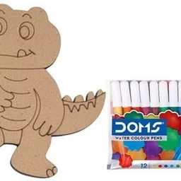 erhindia Wooden Crocodile Animal Cutouts for Kids Crafts DIY Painting Kit for Art Craft-picture-26