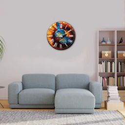 olive tree Beautiful Butterfly 12 Inches Classic Wooden Clock-picture-40