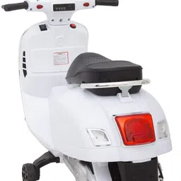 device of cap with magic stick vespa White Scooter Battery Operated Ride On image 4