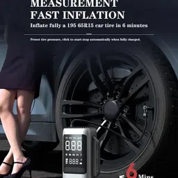 starq 6in1 Jump Starter Digital Tyre Inflator 150PSI & Vacuum Cleaner, 21000mAh 1 ft Battery Jumper Starter image 3