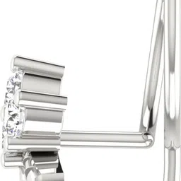 avsar Syadhika 14kt Cubic Zirconia White Gold Nose Wire image 5